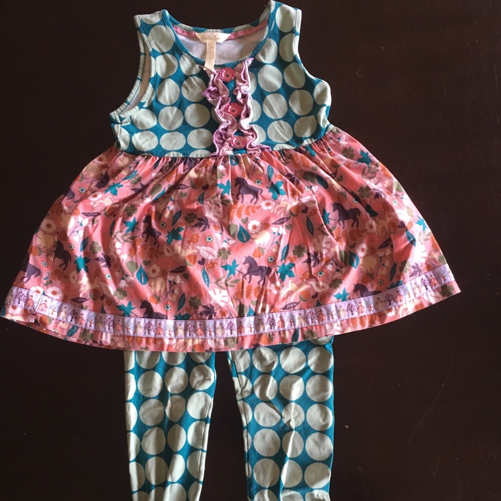 Matilda Jane tunic and leggings (size 8)